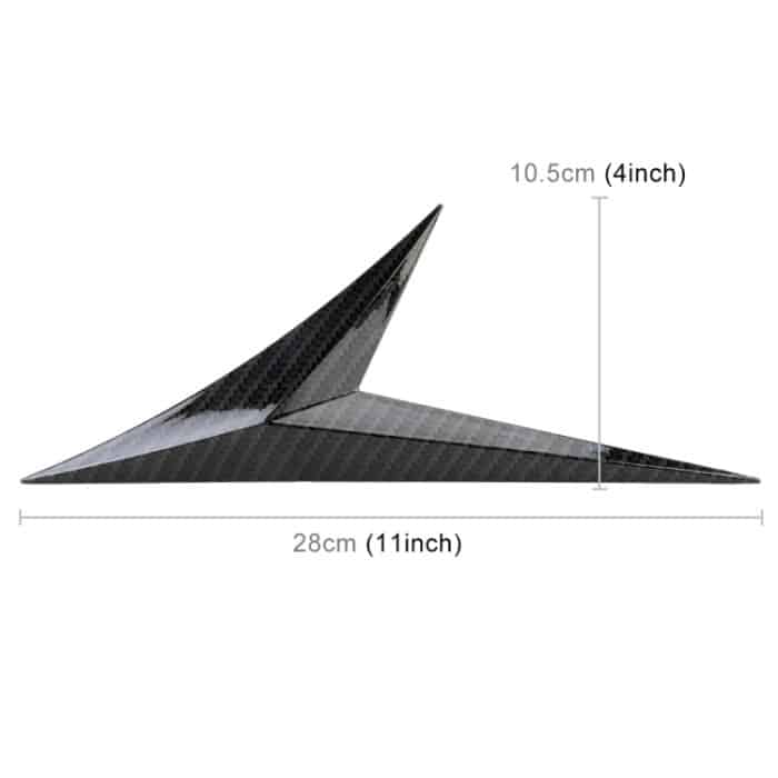 Modifizierter Fender Side Wing Aufkleber Blade Side Shark Gill Karosserie Dekorativer Aufkleber für Honda 10th Generation Civic, Carbon – Bild 5