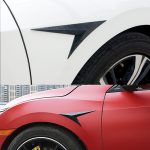 Modifizierter Fender Side Wing Aufkleber Blade Side Shark Gill Karosserie Dekorativer Aufkleber für Honda 10th Generation Civic, Carbon – Bild 8