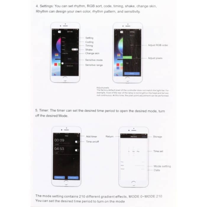 45cm DC12V 7.4W Auto Buntes Tagfahrlicht APP Control – Bild 10