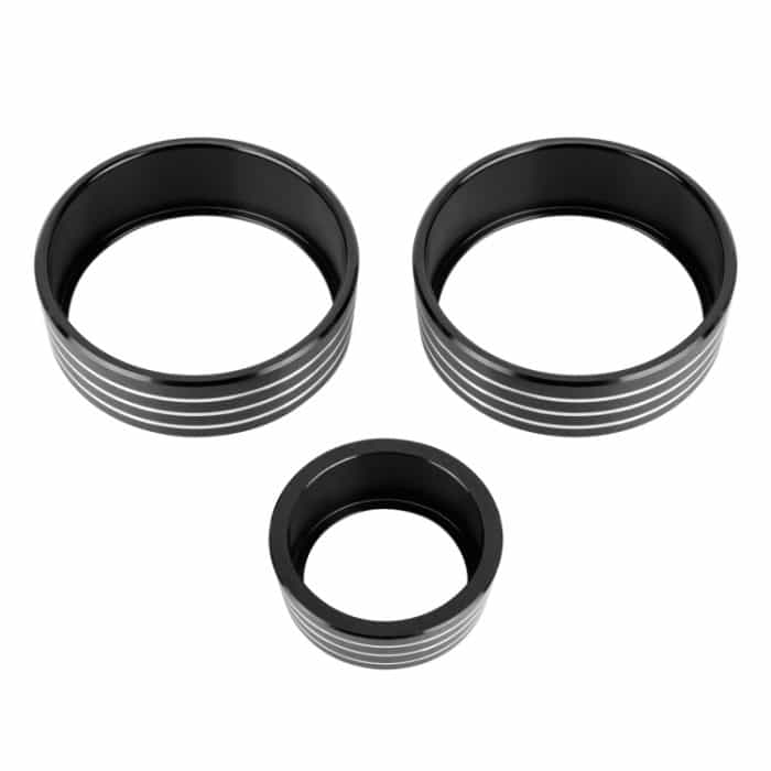 3-teiliges Auto-Aluminiumlegierungs-Klimaanlagenknopfgehäuse für Honda VEZEL / XR-V / Fit / GIENIA / City, For Honda VEZEL(Black), For Honda VEZEL(Gold), For Honda VEZEL(Blue), For Honda VEZEL(Red), For Honda VEZEL(Silver) – Bild 3