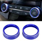 2-teiliges Auto-Metall-Klimaanlagenknopfgehäuse für Nissan X-TRAIL, For Nissan X-TRAIL (Blue), For Nissan X-TRAIL (Red), For Nissan X-TRAIL (Silver)