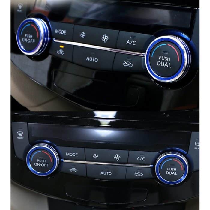 2-teiliges Auto-Metall-Klimaanlagenknopfgehäuse für Nissan X-TRAIL, For Nissan X-TRAIL (Blue), For Nissan X-TRAIL (Red), For Nissan X-TRAIL (Silver) – Bild 5