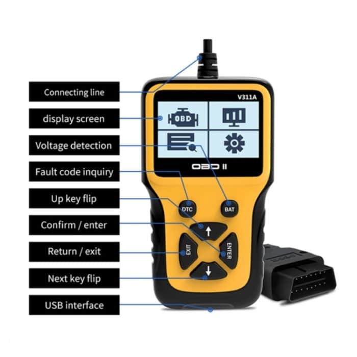 V311A Auto Handheld V1.1 OBD2 Fehlerdetektor OBD2 Diagnosetool – Bild 3