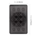 DC12V 1W Auto Quadratisches Highlight Bremslicht Rückfahrlicht mit 15LEDs SMD-3528, Square (Black), Square (Red), Square (Transparent) – Bild 9