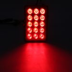 DC12V 1W Auto Quadratisches Highlight Bremslicht Rückfahrlicht mit 15LEDs SMD-3528, Square (Black), Square (Red), Square (Transparent) – Bild 4