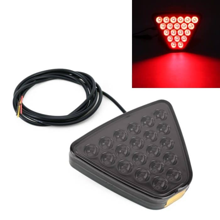DC12V 1W Auto Dreieck Highlight Bremslichter Rückfahrlicht mit 20LEDs SMD-3528, Triangle (Black), Triangle (Red), Triangle (Transparent) – Bild 1