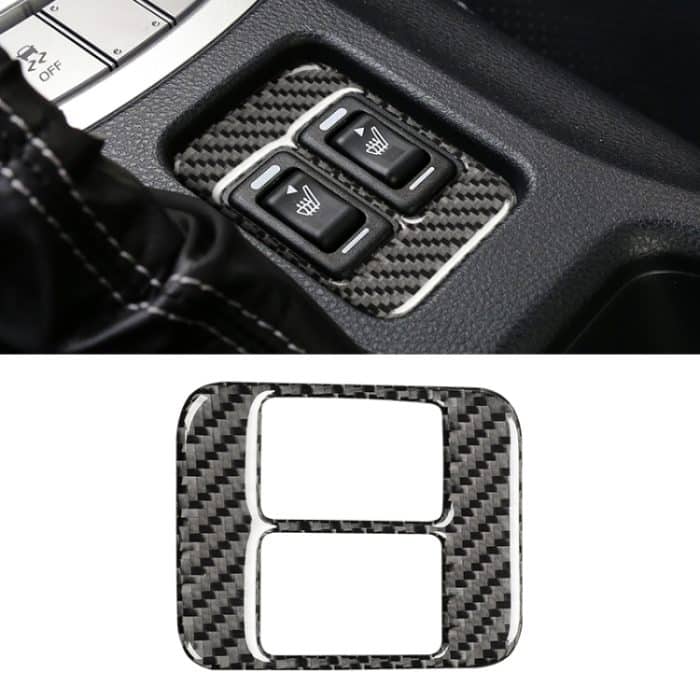 CRP3288B.jpg Auto-Carbonfaser-Sitzheizungspanel-dekorativer Aufkleber für Subaru BRZ / Toyota 86 2013–2019, linker und rechter Antrieb universal mit Loch, Seat Heating Panel with Hole – Bild 1