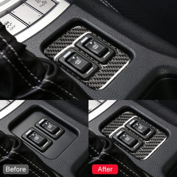 Auto-Carbonfaser-Sitzheizungspanel-dekorativer Aufkleber für Subaru BRZ / Toyota 86 2013–2019, linker und rechter Antrieb universal mit Loch, Seat Heating Panel with Hole – Bild 5