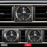 Auto Carbon Fiber Clock Box Dekorativer Aufkleber für Lexus IS250 2013-, Linkslenker – Bild 5