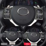 Auto Carbon Lenkradknopf dekorative Aufkleber für Lexus IS250 NX200 200t 300h 13-, Linksantrieb – Bild 5