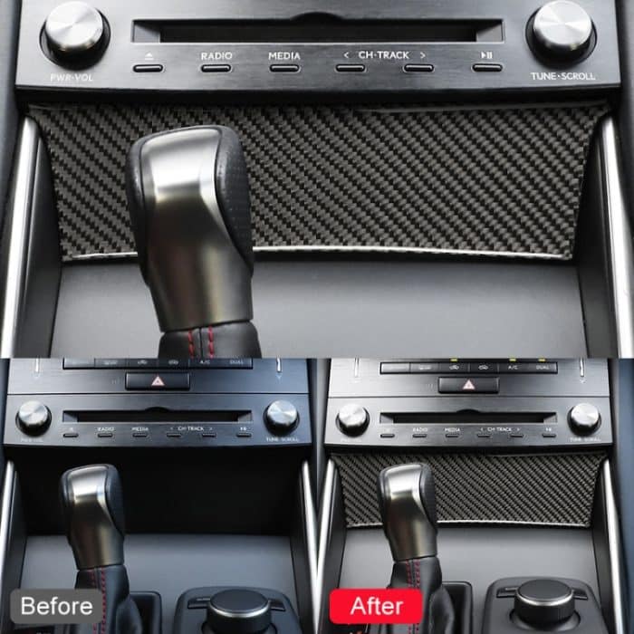 Auto Carbon Fiber Central Control Panel Dekorativer Aufkleber für Lexus IS250 2013-, Left Drive B Style – Bild 5