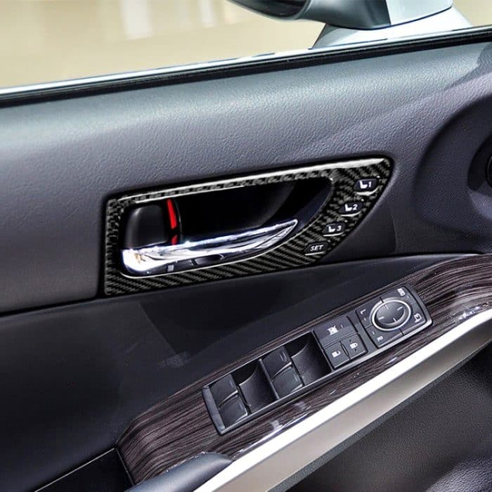 Auto Carbon Faser Haustürgriff dekorative Aufkleber für Lexus IS250 2013-, Linksantrieb A Style – Bild 6