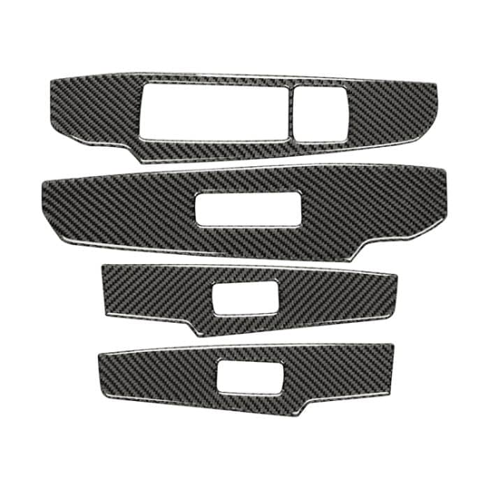 Auto Carbon Fiber Fenster Glas Hebepaneel Knopf Dekorativer Aufkleber für Lexus IS250 2013-, Linksantrieb A Style – Bild 2