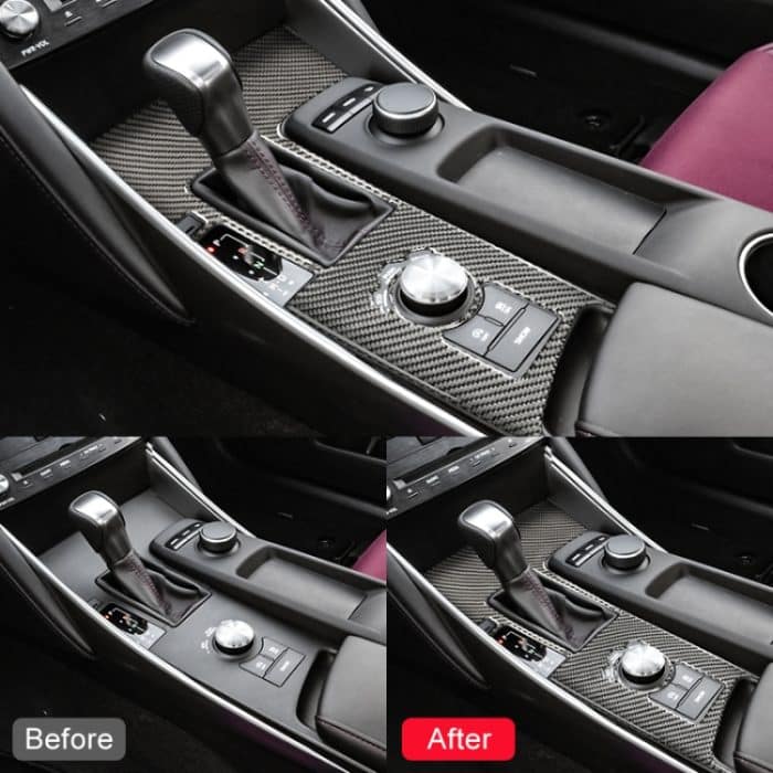 Auto Carbon Fiber Gear Position Panel Dekorativer Aufkleber für Lexus IS250 2013-, Left Drive B Style – Bild 5
