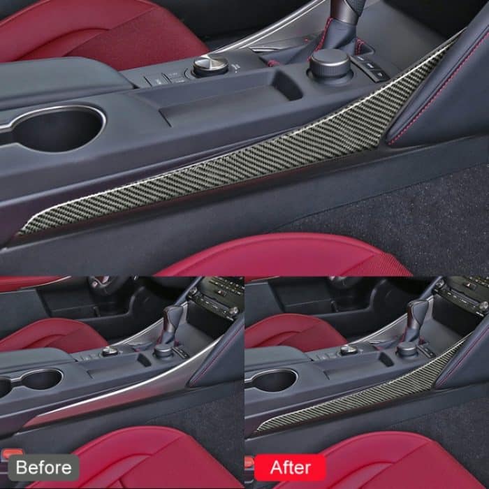 Auto Carbon Fiber Gear Position Seite Dekorstreifen für Lexus IS250 2013-, Linksantrieb – Bild 5