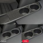 Auto Carbon Faser Wasserbecherhalter Panel dekorative Aufkleber für Lexus IS250 2013-, Linksantrieb – Bild 5