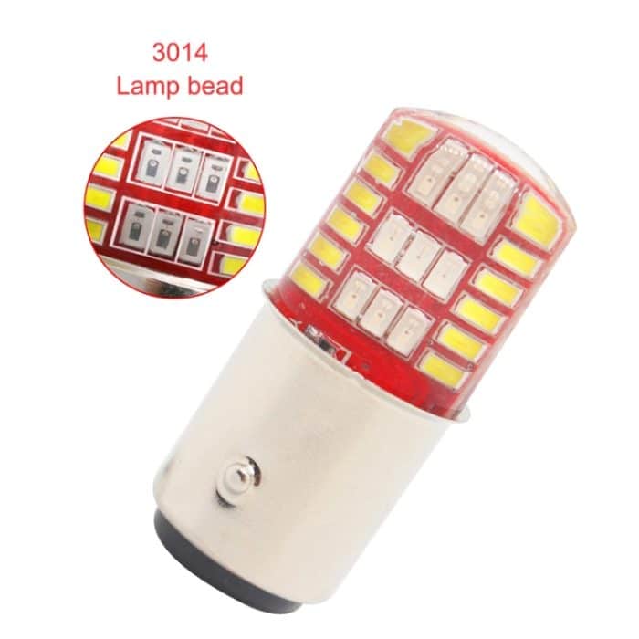 2 PCS 1157 DC12V / 1.1W Motorrad- / Auto-LED Zweifarbiges Blinklicht Blinker / Bremsleuchte mit 42LEDs SMD-3014 Lamp Beads – Bild 4