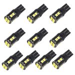 10 PCS T10 / 168/194 DC12V / 1W / 6000K / 60LM Auto-Decodierungs-Begrenzungsleuchten mit 12LEDs SMD-3030 Lampenperlen