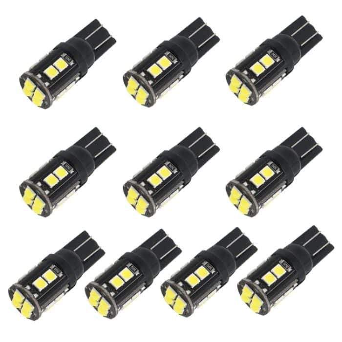 CRP3515.jpg 10 PCS T10 / 168/194 DC12V / 1W / 6000K / 60LM Auto-Decodierungs-Begrenzungsleuchten mit 12LEDs SMD-3030 Lampenperlen – Bild 1