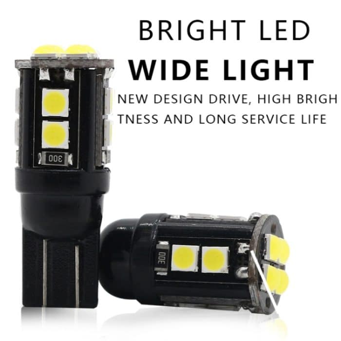 10 PCS T10 / 168/194 DC12V / 1W / 6000K / 60LM Auto-Decodierungs-Begrenzungsleuchten mit 12LEDs SMD-3030 Lampenperlen – Bild 2