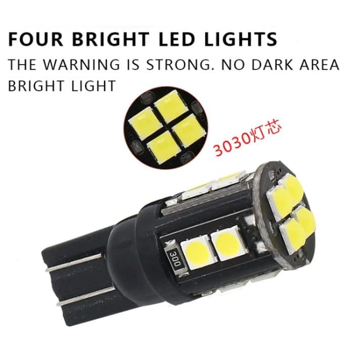 10 PCS T10 / 168/194 DC12V / 1W / 6000K / 60LM Auto-Decodierungs-Begrenzungsleuchten mit 12LEDs SMD-3030 Lampenperlen – Bild 4