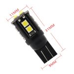 10 PCS T10 / 168/194 DC12V / 1W / 6000K / 60LM Auto-Decodierungs-Begrenzungsleuchten mit 12LEDs SMD-3030 Lampenperlen – Bild 5