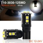 10 PCS T10 / 168/194 DC12V / 1W / 6000K / 60LM Auto-Decodierungs-Begrenzungsleuchten mit 12LEDs SMD-3030 Lampenperlen – Bild 7