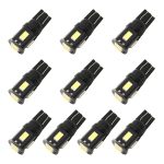 10 PCS T10 DC12V / 1,5W / 6000K / 80LM Auto-Dekodierungs-LED-Begrenzungsleuchten mit 6LEDs SMD-5630-Lampenperlen