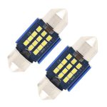 2 stücke 31mm DC12-24V / 1W / 6000K / 60LM 12LEDs SMD Auto Lesen Lampe Dome Licht