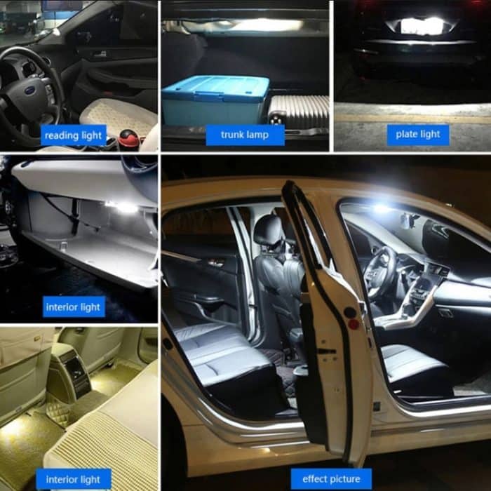 2 stücke 31mm DC12-24V / 1W / 6000K / 60LM 12LEDs SMD Auto Lesen Lampe Dome Licht – Bild 8