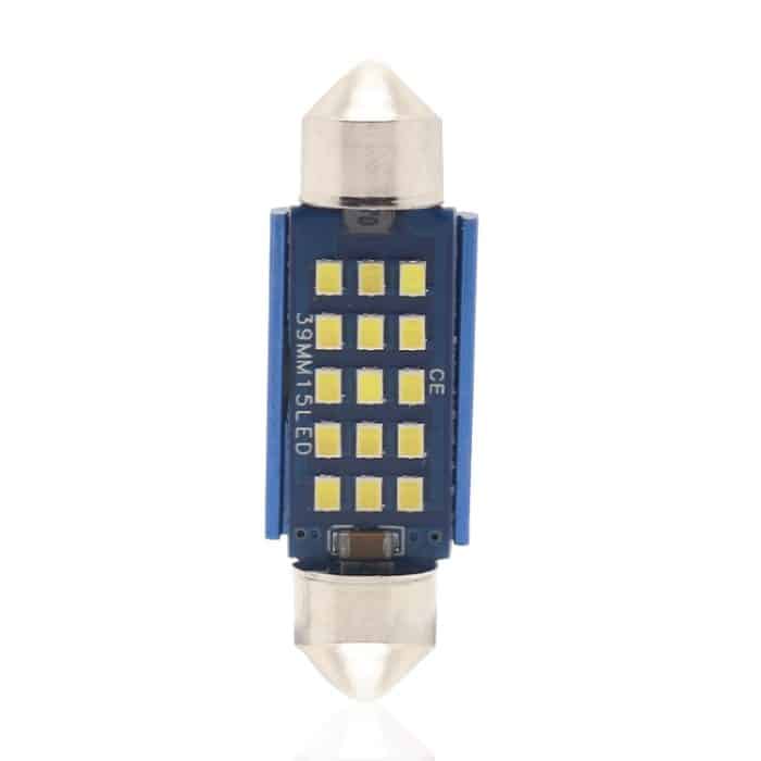 2 stücke 39mm DC12-24V / 1W / 6000K / 60LM 15LEDs SMD Auto Lesen Lampe Dome Licht – Bild 2