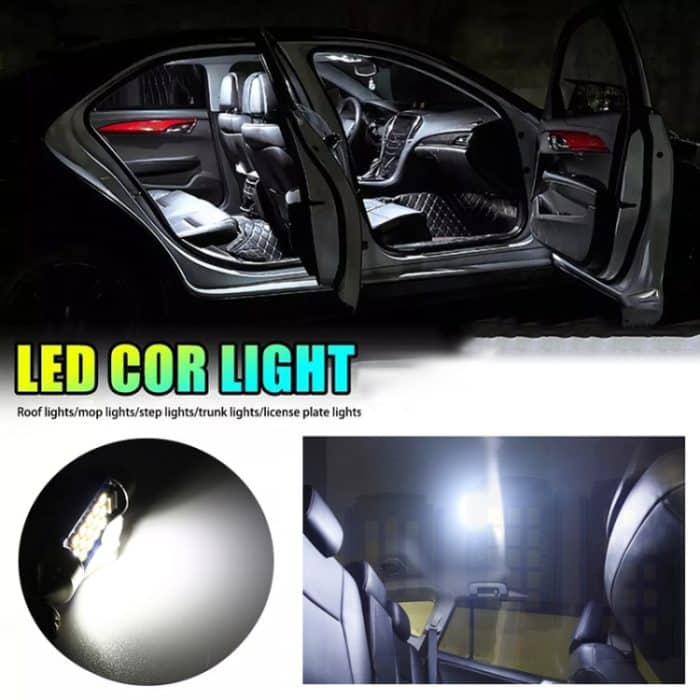 2 stücke 39mm DC12-24V / 1W / 6000K / 60LM 15LEDs SMD Auto Lesen Lampe Dome Licht – Bild 7