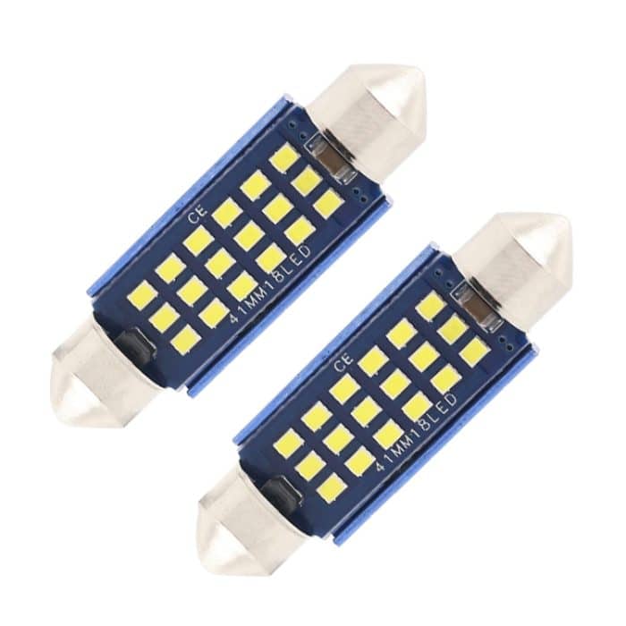 CRP35214.jpg 2 stücke 41mm DC12-24V / 1W / 6000K / 60LM 18LEDs SMD Auto Lesen Lampe Dome Licht – Bild 1