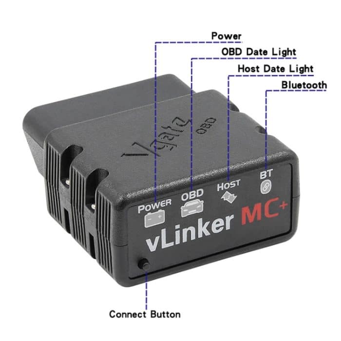 VLINKER MC + V2.2 Bluetooth 4.0 Auto-OBD-Fehlerdiagnosedetektor – Bild 2