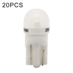 20 PCS T10 DC12V / 0,25 W / 6500K / 20LM Auto-Rundkopf-Plug-in-Blasenleselampe mit 1LEDs SMD-3030-Lampen