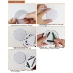 R-1633 4,5 V / 0,3 W 4 LEDs Auto Innenkuppelleuchte LED Touch Nachtlicht, 4 LEDs (Gold), 4 LEDs(Silver) – Bild 6