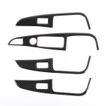 4 PCS Car Carbon Fiber Window Lift Button Dekorativer Aufkleber für BMW X5 2020