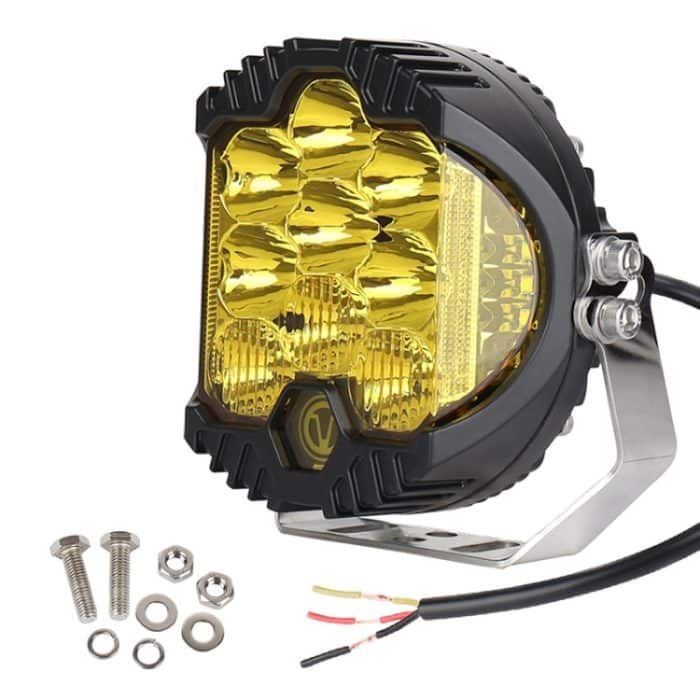 OL-1950Y 5 Zoll DC12V-30V 5000LM 6500K 50W Auto LED-Licht auf drei Seiten Scheinwerfer für Jeep Wrangler (Goldlicht) – Bild 5