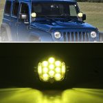 OL-1950Y 5 Zoll DC12V-30V 5000LM 6500K 50W Auto LED-Licht auf drei Seiten Scheinwerfer für Jeep Wrangler (Goldlicht) – Bild 7