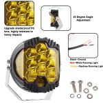 OL-1950Y 7 Zoll DC12V-30V 8000LM 6500K 90W Auto-LED-Licht an drei Seiten Scheinwerfer für Jeep Wrangler (Goldlicht) – Bild 6
