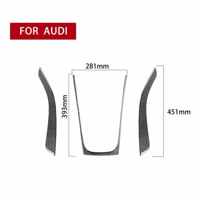 3 in 1 Car Carbon Fiber Getriebe Panel Dekorative Aufkleber für Audi A5 Hard Top 2008-, Links- und Rechtsantrieb Universal – Bild 2