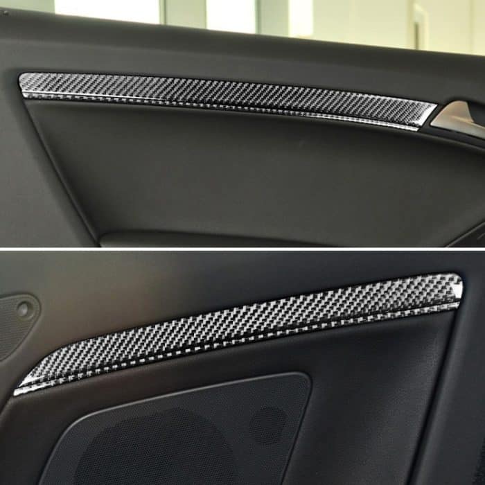 8 in 1 Auto Carbon Faser Türverkleidung Dekorativer Aufkleber für Audi A5 Hard Top 2008-, Links- und Rechtsantrieb Universal – Bild 7
