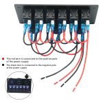 Multifunktionales Kombi-Schaltfeld, 12 V/24 V, 6-Wege-Schalter + Dual-USB-Ladegerät für Auto, Wohnmobil, Marine, Boot, 6 Way (Blue Light), 6 Way (Green Light), 6 Way (Red Light) – Bild 5