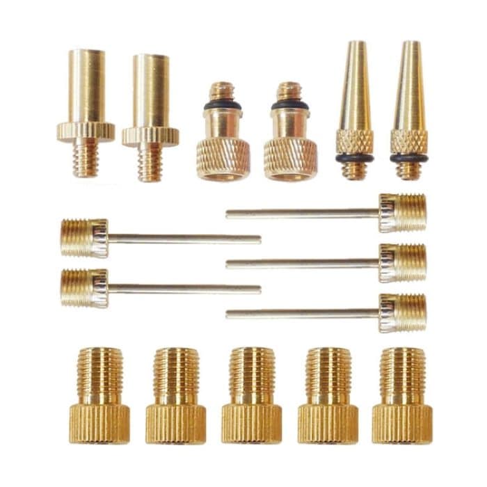 2 Sätze (16 in 1 b) Inflatoradapter Französischem Mund / US-Mund / UK-Mund-Inflationsnadeladapter – Bild 1