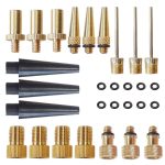 2 Sätze (29 in 1) Inflatoradapter Französisch Mund / US-Mund / UK-Mund-Inflationsnadeladapter