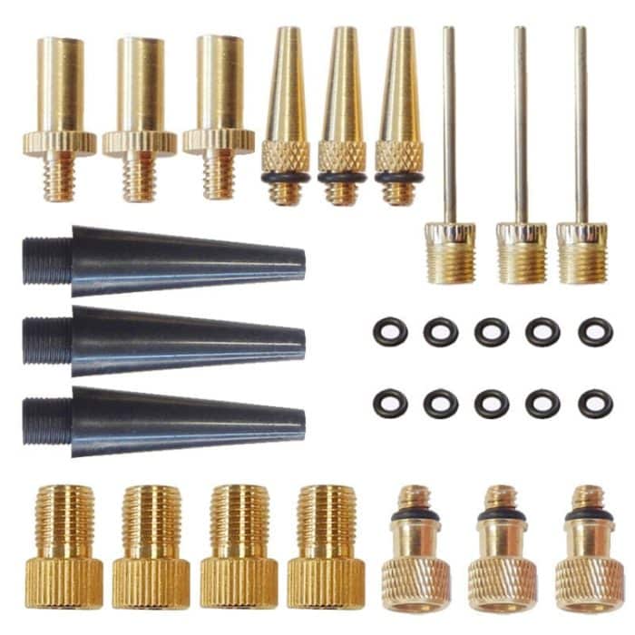 2 Sätze (29 in 1) Inflatoradapter Französisch Mund / US-Mund / UK-Mund-Inflationsnadeladapter – Bild 1