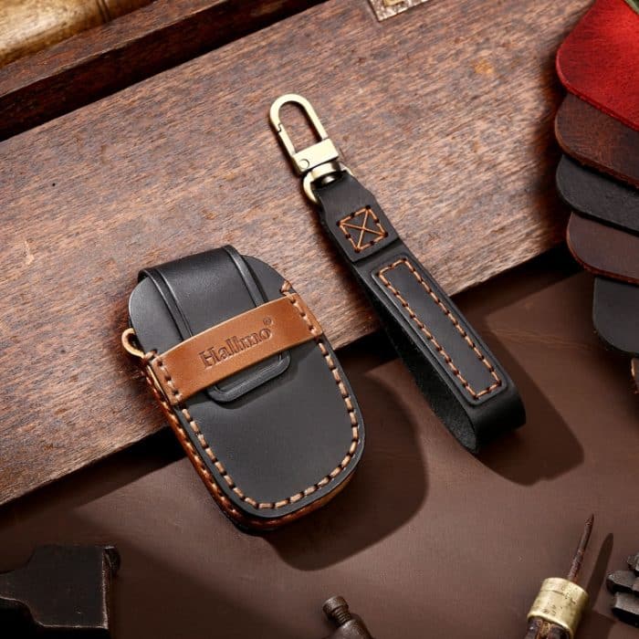 Hallmo Auto-Schlüsselhülle aus Rindsleder, Schlüsselhülle für Hyundai IX35 A Style, For Hyundai IX35 A Style – Bild 7