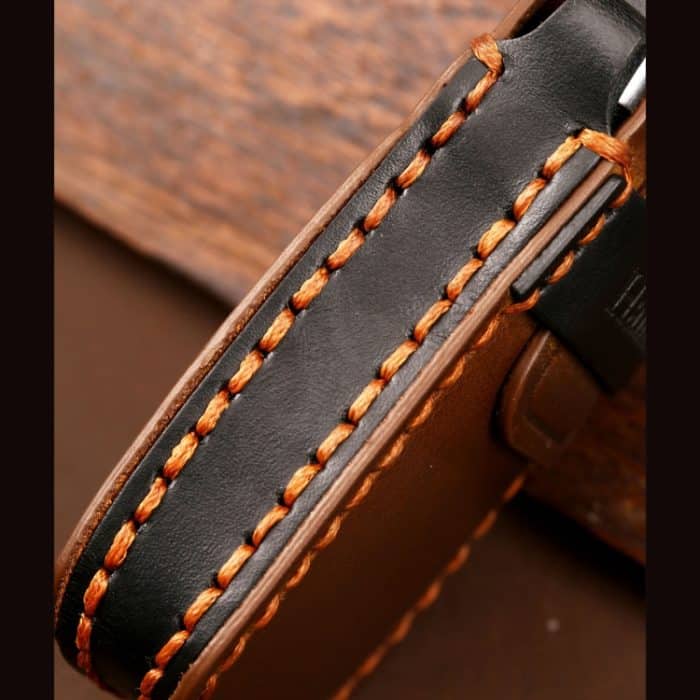 Hallmo Auto-Schlüsselschutzhülle aus Rindsleder, Schlüsseletui für Audi A6L / A8L / A4 / A7 / A5 A-Stil, For Audi A6L A Style – Bild 5