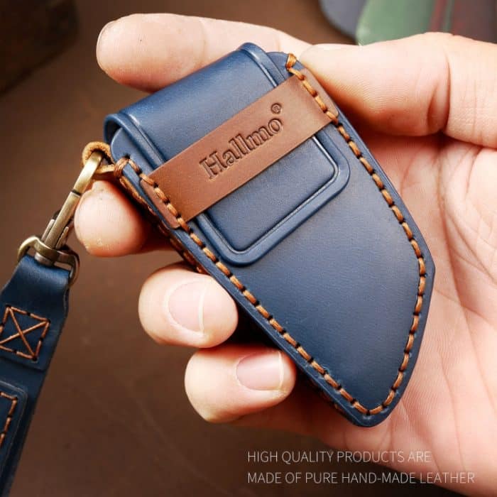 Hallmo Auto-Schlüsselhülle aus Rindsleder, Schlüsselhülle für alten BMW, For Old BMW – Bild 4