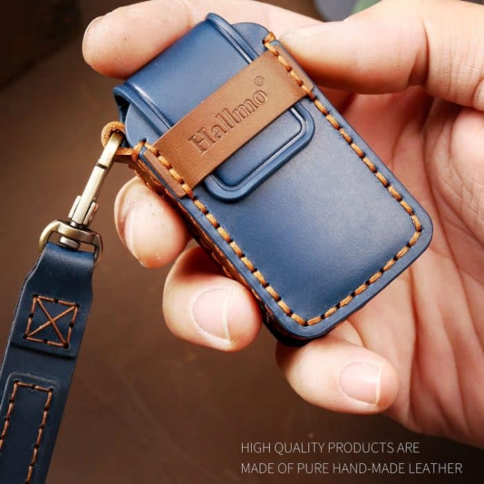 Hallmo Auto-Schlüsselhülle aus Rindsleder, Schlüsselhülle für Honda, 2 Tasten, For Honda Civic / Accord 2-button – Bild 4